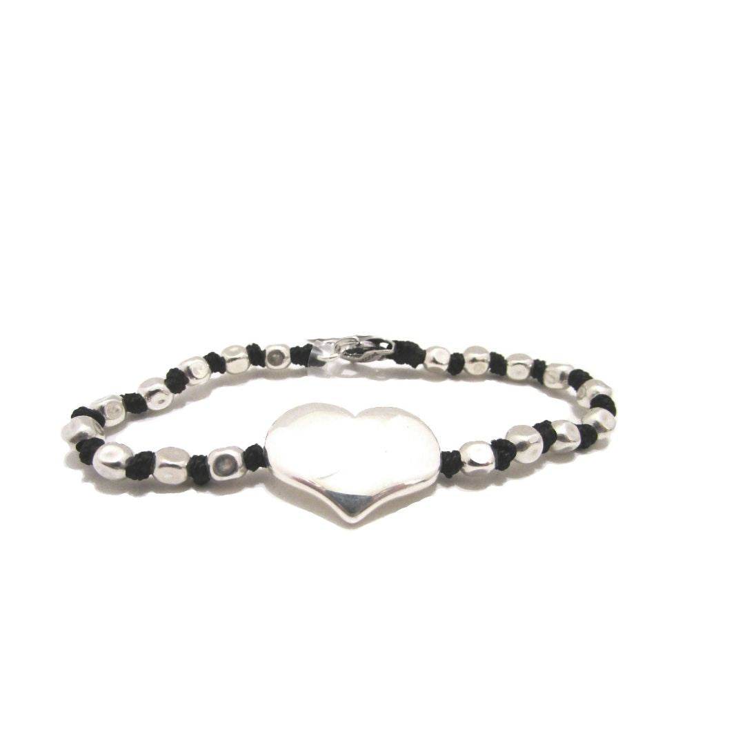 Bracciale spadino cuore e pepite - SPBR376 - Spadarella Gioielli
