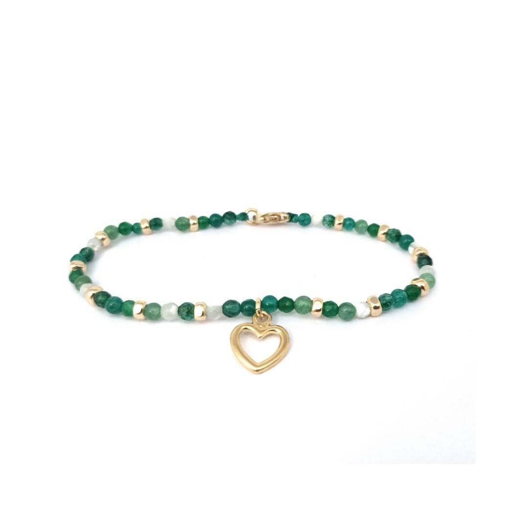 Bracciale spadino pietre con cuore - SPBR601 - Spadarella Gioielli