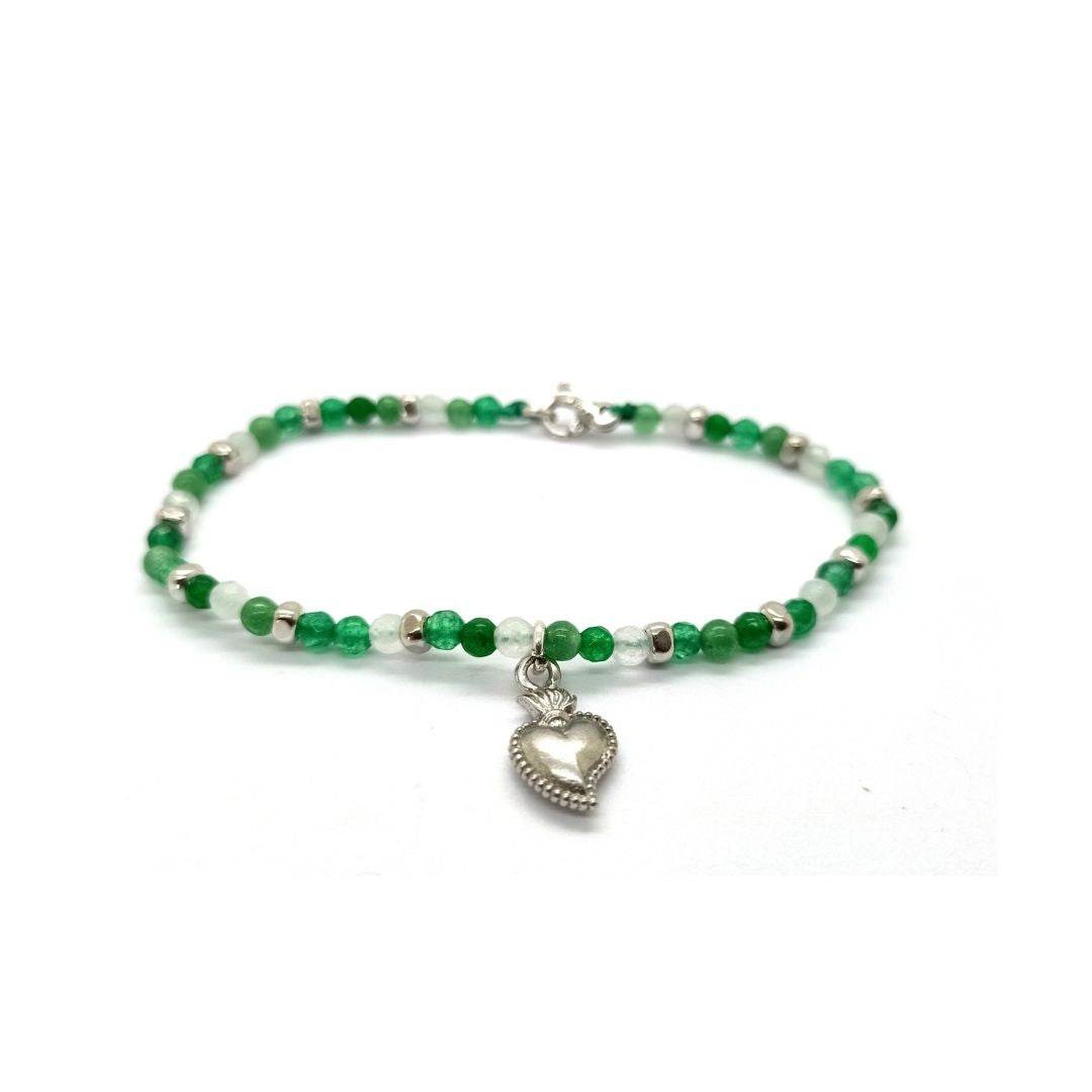 Bracciale spadino pietre con cuore sacro - SPBR607 - Spadarella Gioielli
