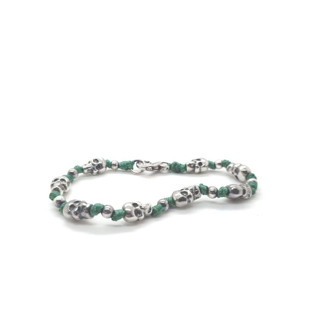 Bracciale spadino teschi grandi - SPBR061 - Spadarella Gioielli