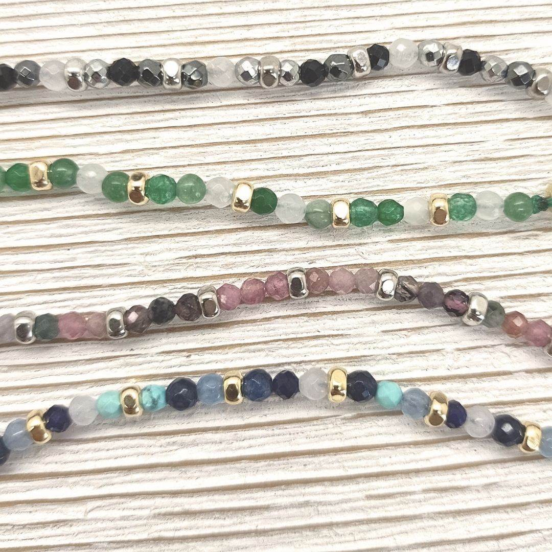 Bracciale spadino pietre con ancora - SPBR609 - Spadarella Gioielli
