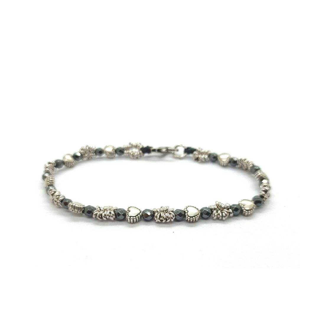 Bracciale spadino cuoricini - SPBR611 - Spadarella Gioielli