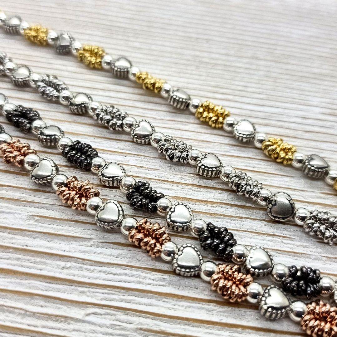 Bracciale spadino cuoricini - SPBR612 - Spadarella Gioielli
