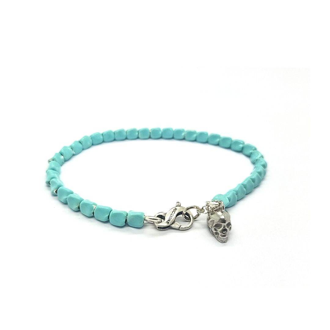 Bracciale smaltato teschio - SPBR622X - Spadarella Gioielli