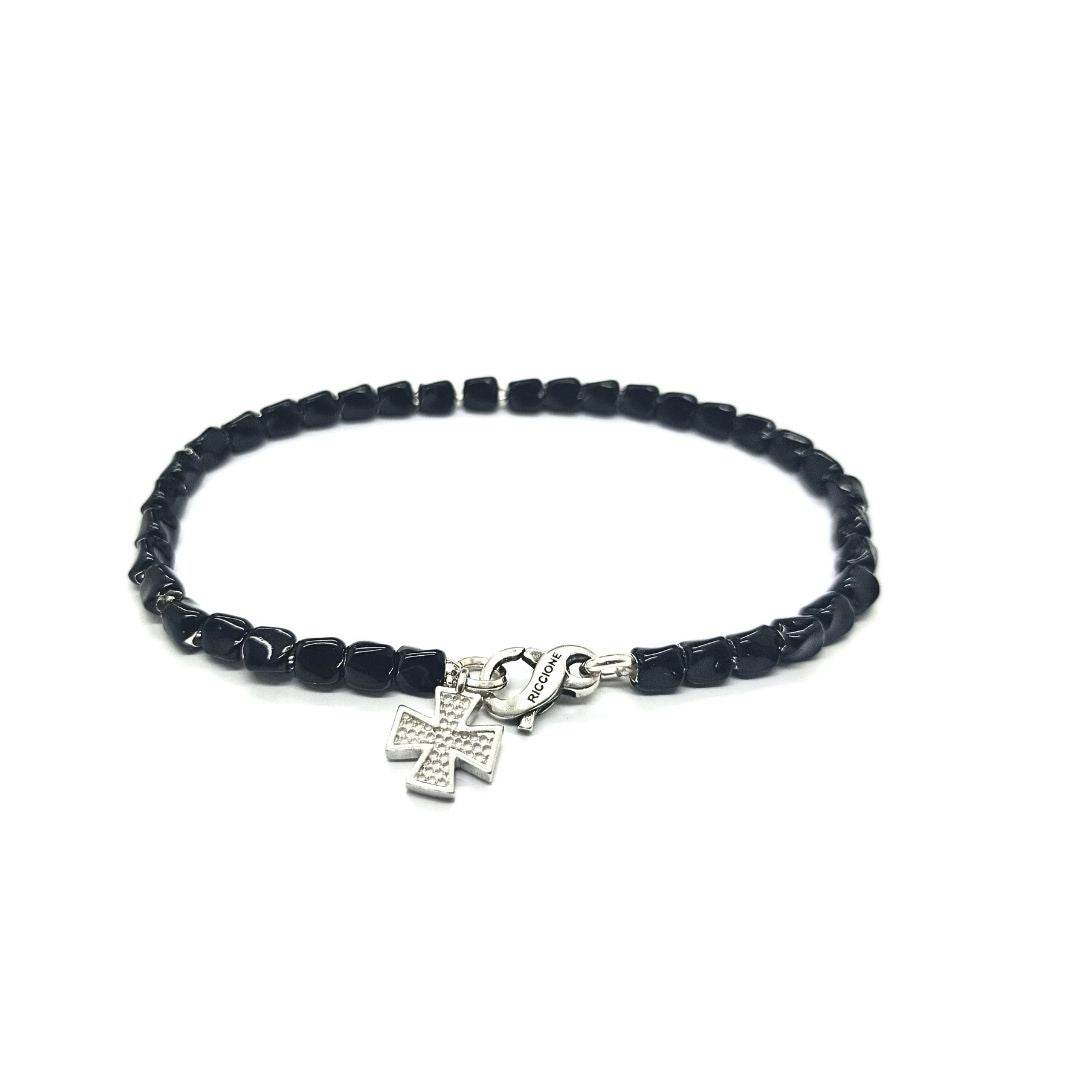 Bracciale smaltato croce - SPBR624X - Spadarella Gioielli