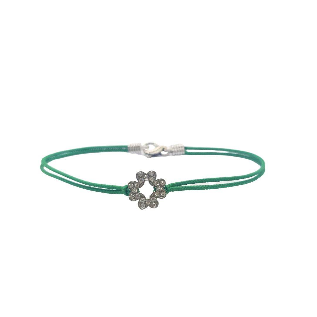Bracciale spadino quadrifoglio zirconi - SPBR707 - Spadarella Gioielli
