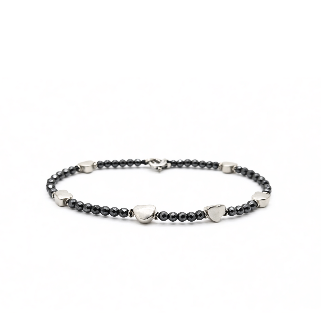 Bracciale spadino San Valentino cuoricini - SPBR764