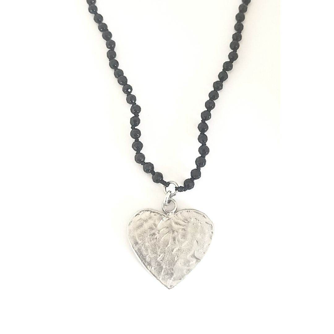 Collana Spadino Cuore martellato - SPGR085 - Spadarella Gioielli