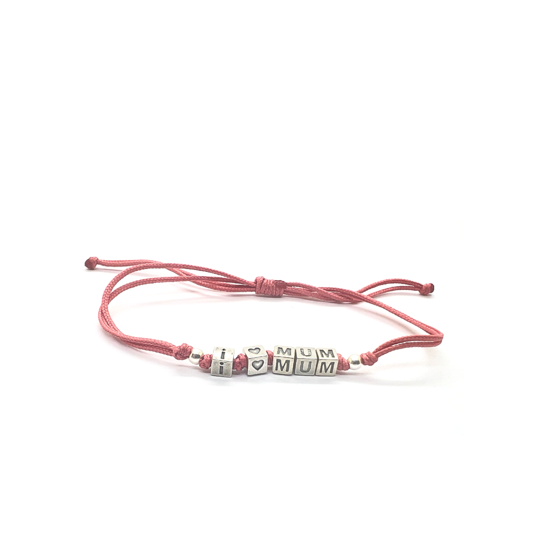 Bracciale spadino cordino I ❤️ MUM
