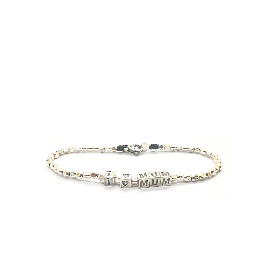 Bracciale spadino pepite I ❤️ MOM