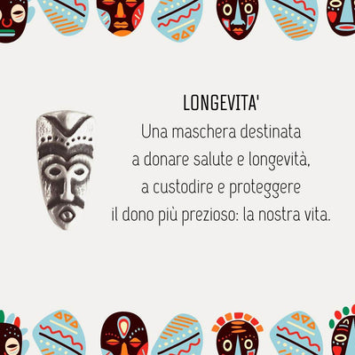 Bracciale spadino maschera Longevità - SPBR700 - Spadarella Gioielli