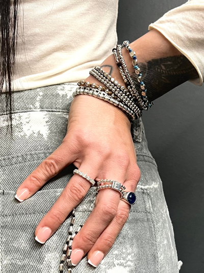 Spadino bracelet striped globules - SPBR535