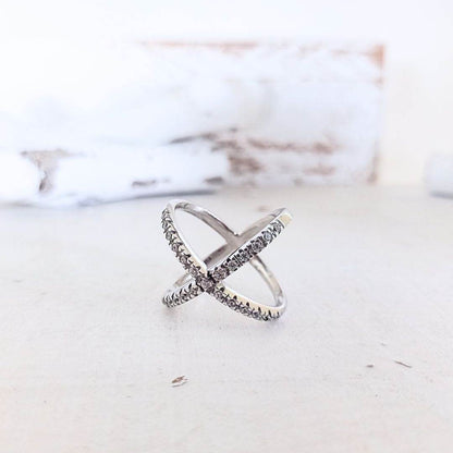 Anello Da Donna Acciaio Inox Zirconi Cristalli Uomo Anello Impilabile - Foto 8