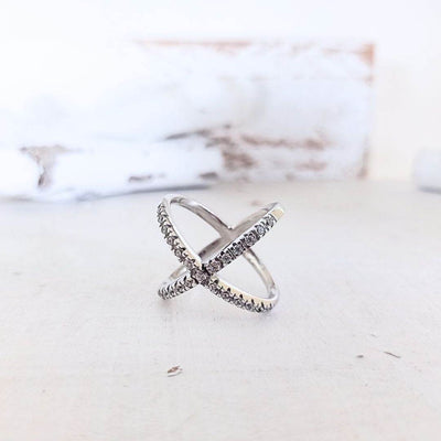 Anello incrocio zirconi - AN604 - Spadarella Gioielli