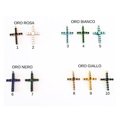 Collana croce pietre - CL700 - Spadarella Gioielli