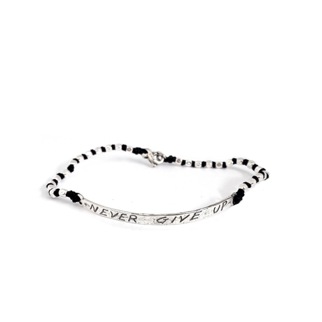 Bracciale spadino Never give up - SPBR466