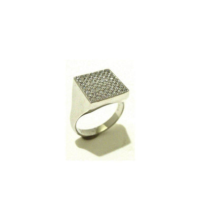 Anello quadrato zirconi - AN396 - Spadarella Gioielli