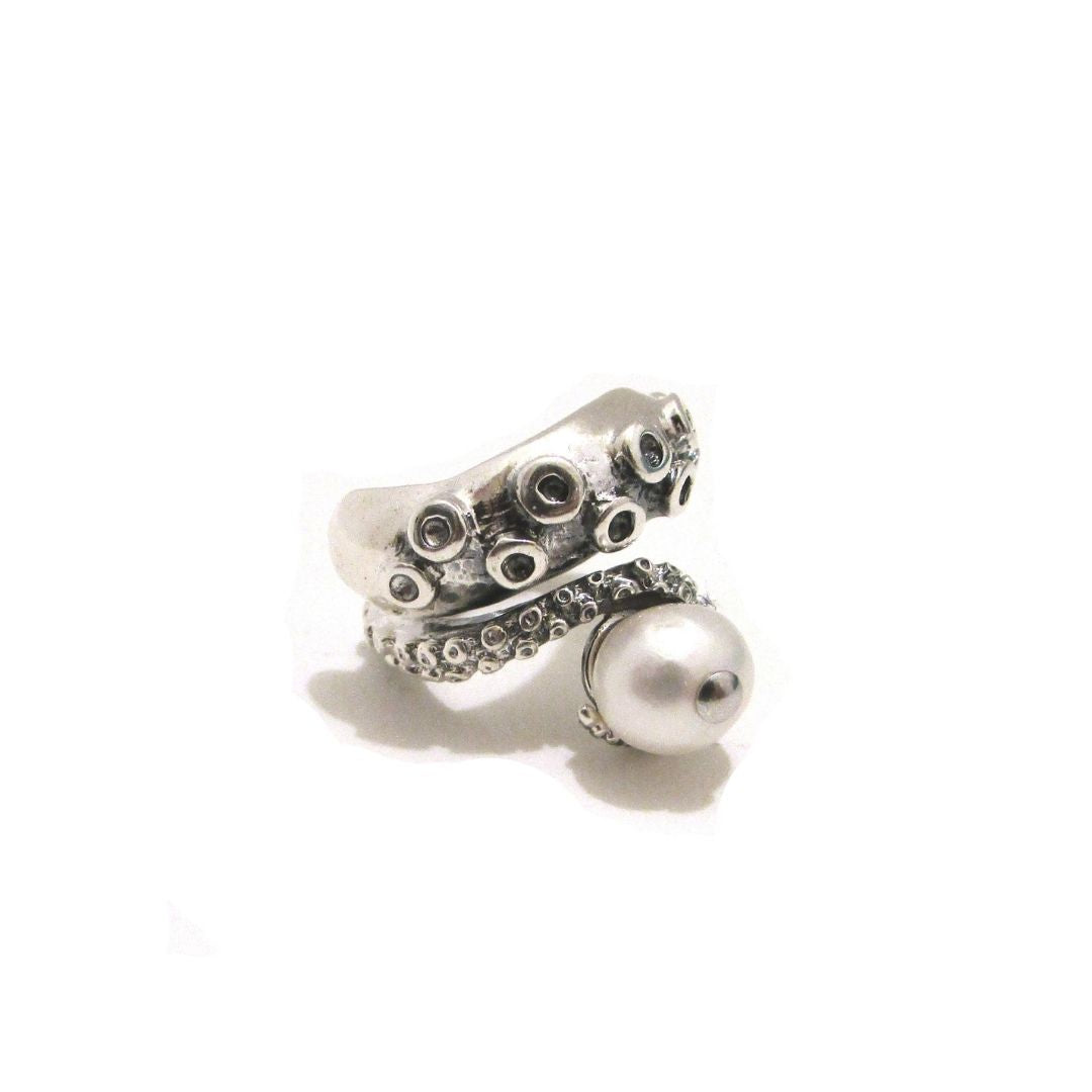 Tentacle Ring with Pearl - AN638