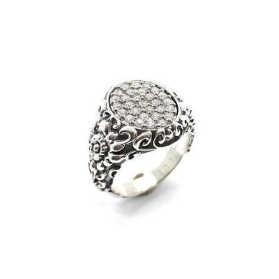Anello ovale zirconi - AN690 - Spadarella Gioielli