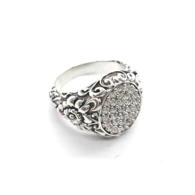 Anello ovale zirconi - AN690 - Spadarella Gioielli