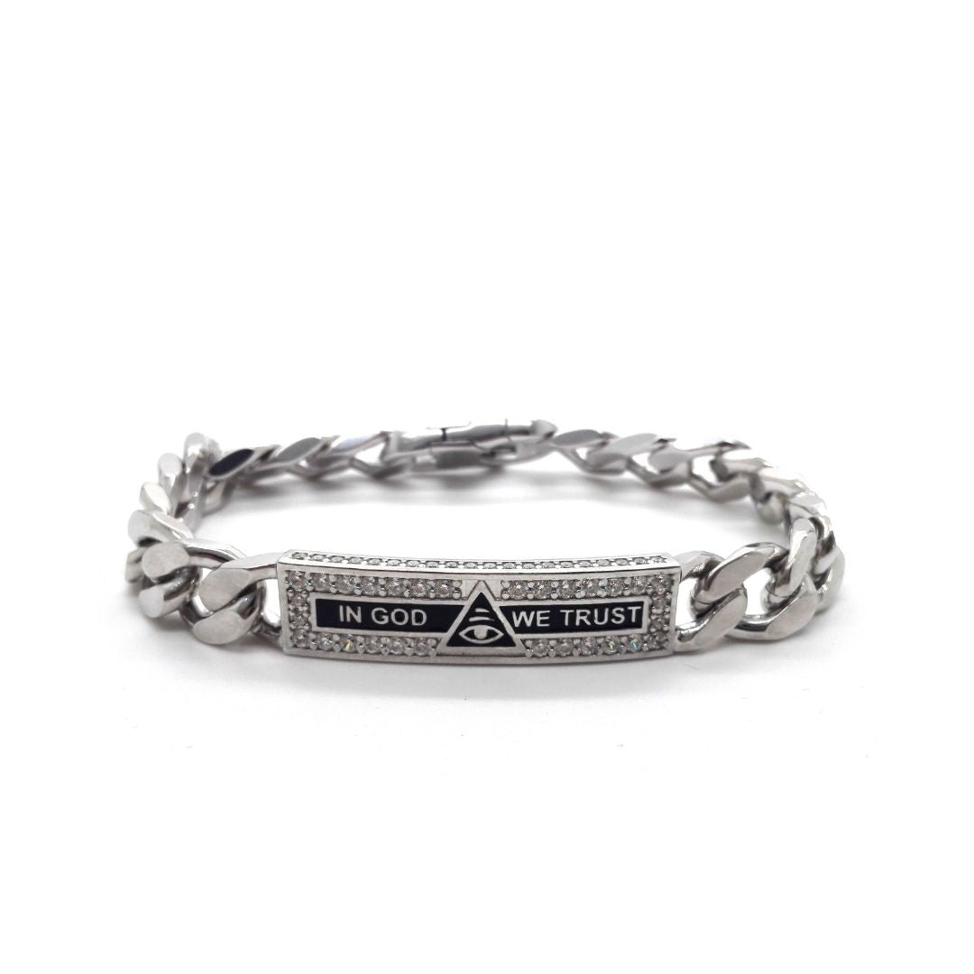 In god we trust chain bracelet - BR530