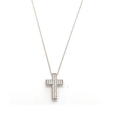 Collana croce zirconi - CL693 - Spadarella Gioielli