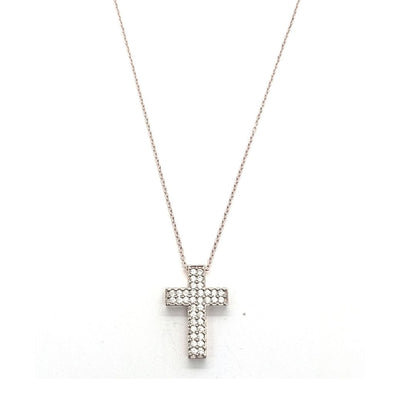 Zirconia Cross Necklace - CL693