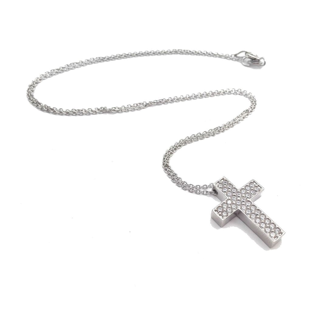 Zirconia Cross Necklace - CL693