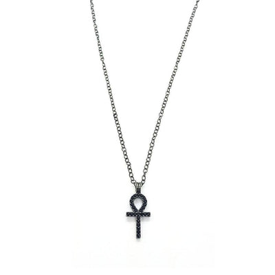 Collana croce ebraica zirconi - CL696 - Spadarella Gioielli