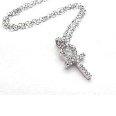 Collana croce ebraica zirconi - CL696 - Spadarella Gioielli