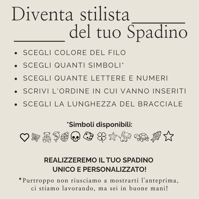 Bracciale spadino one personalizzabile