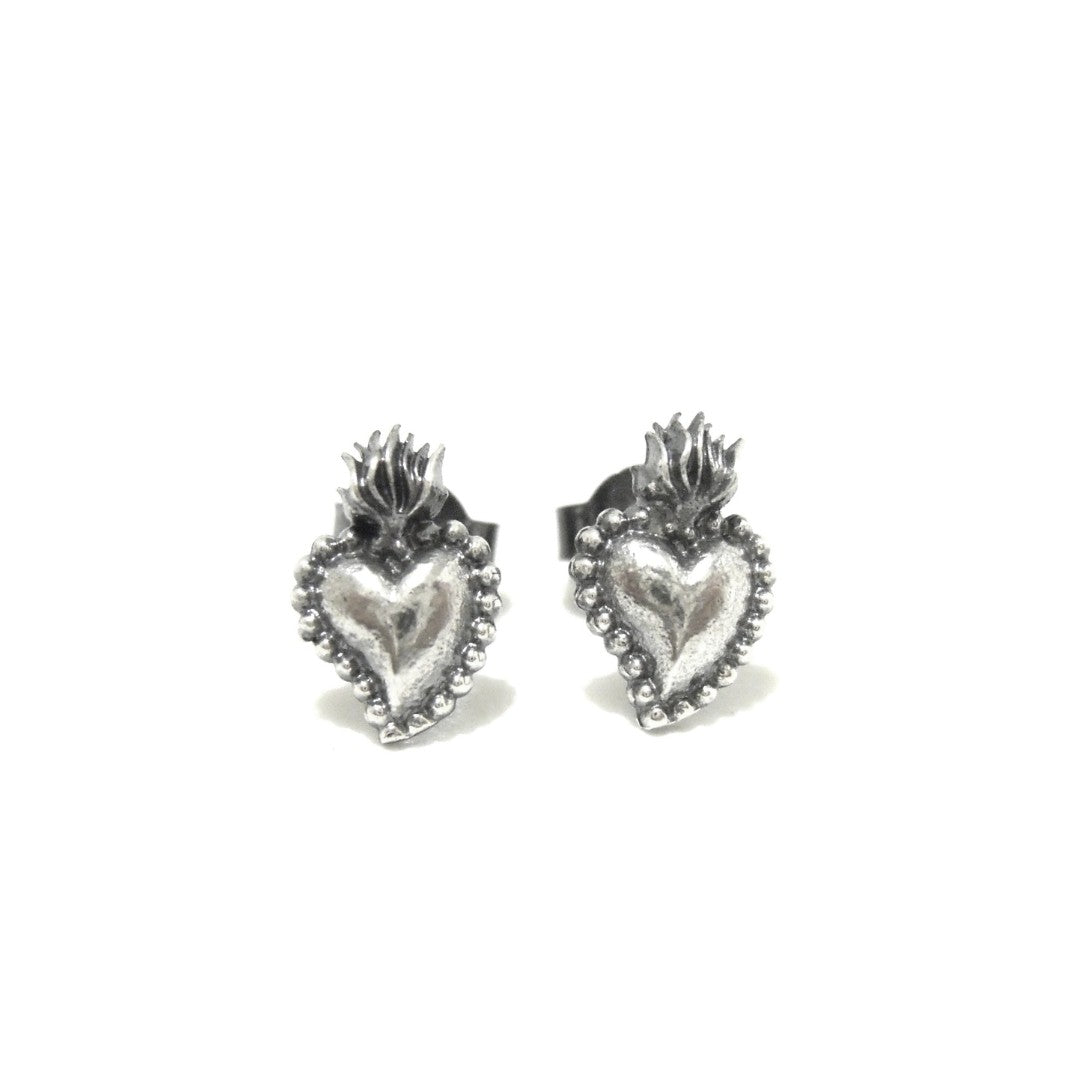 Sacred Heart Stud Earrings - OR701