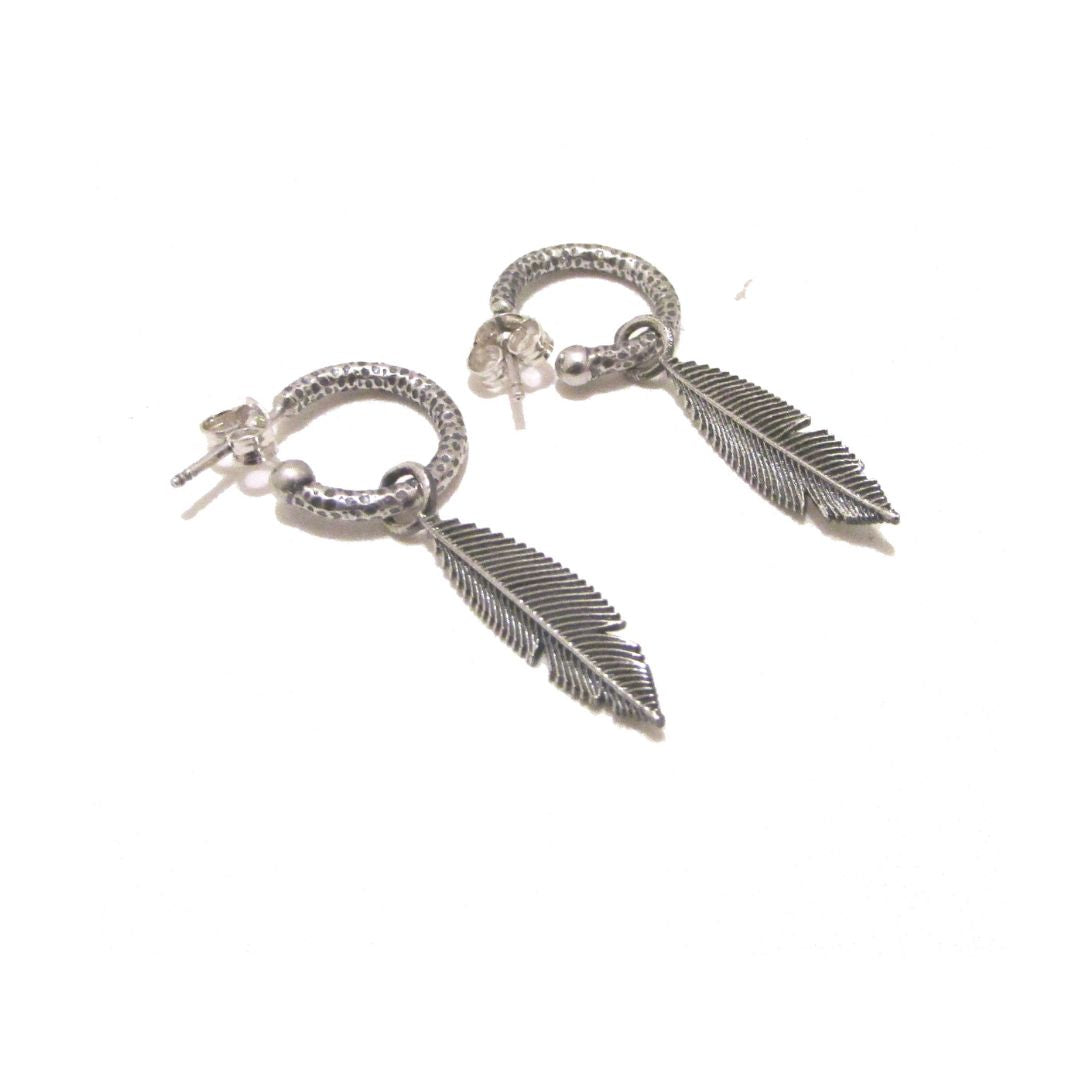 Feather Hoop Earrings - OR746