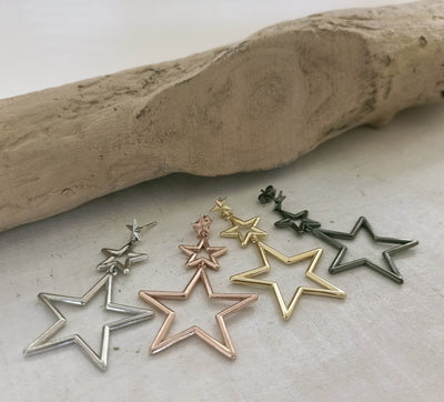 Orecchini pendenti con stelle - OR752 - Spadarella Gioielli