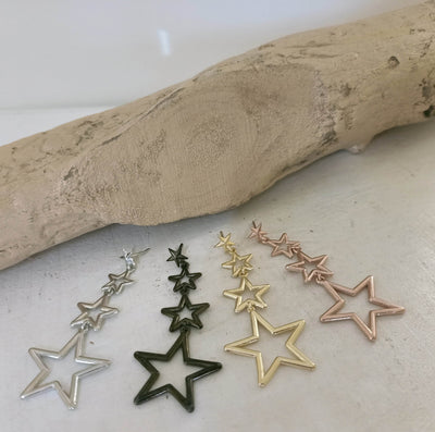 Orecchini pendenti con stelle - OR760 - Spadarella Gioielli