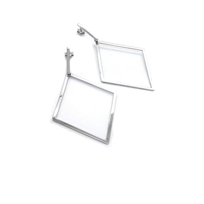 Rhombus Drop Earrings - OR776