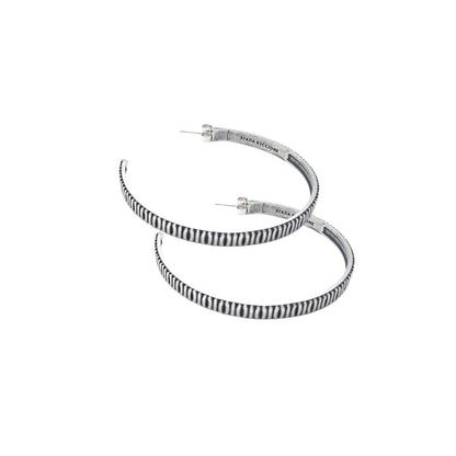 Striped Hoop Earrings - OR787