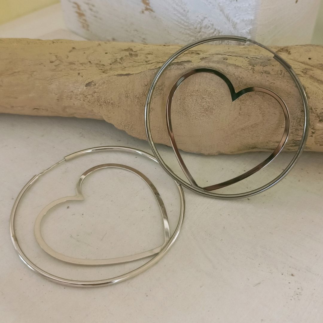 Heart Hoop Earring - OR796