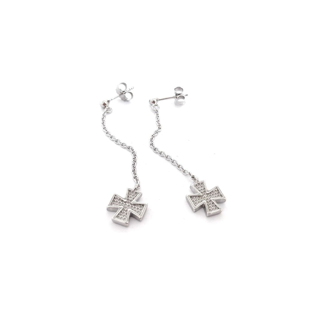 Cross Drop Earrings - OR811