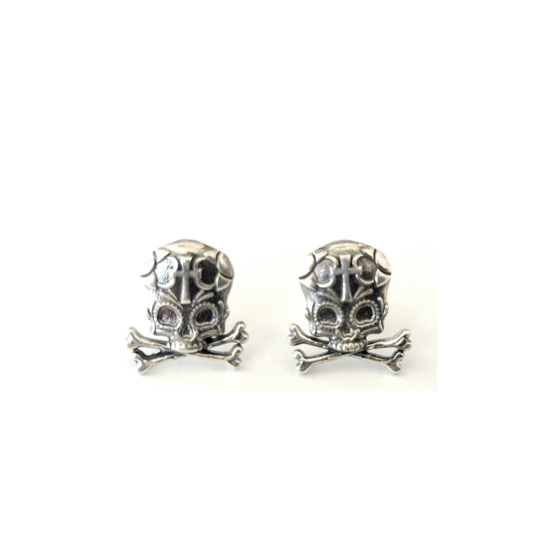 Decorated Skull Stud Earrings - OR814