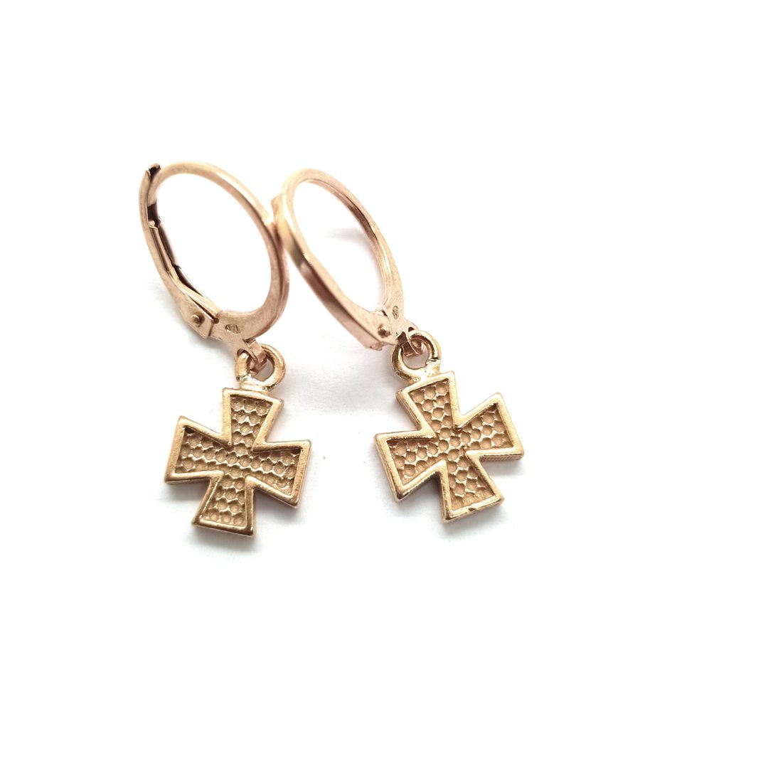 Cross Hoop Earrings - OR821