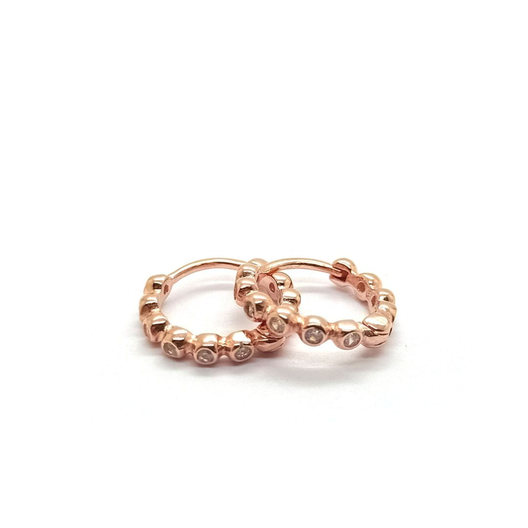 Zirconia Hoop Earrings - OR835