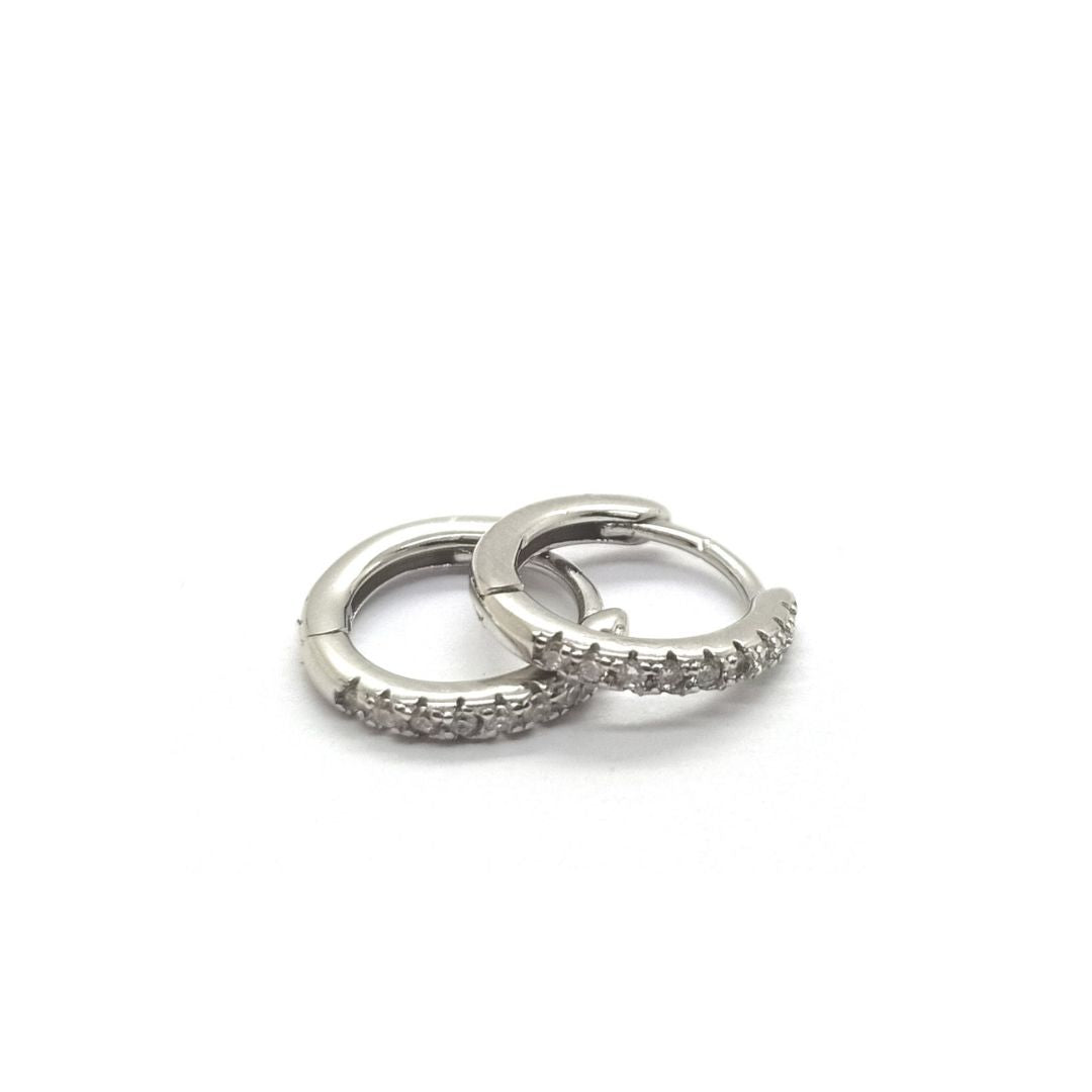 Zirconia Hoop Earrings - OR836