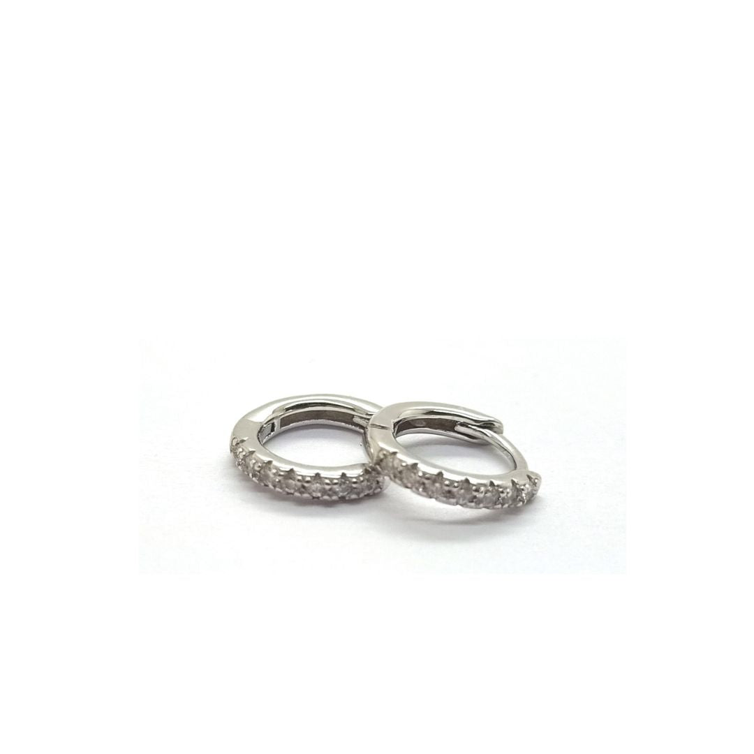 Hoop earrings with zirconia - OR837