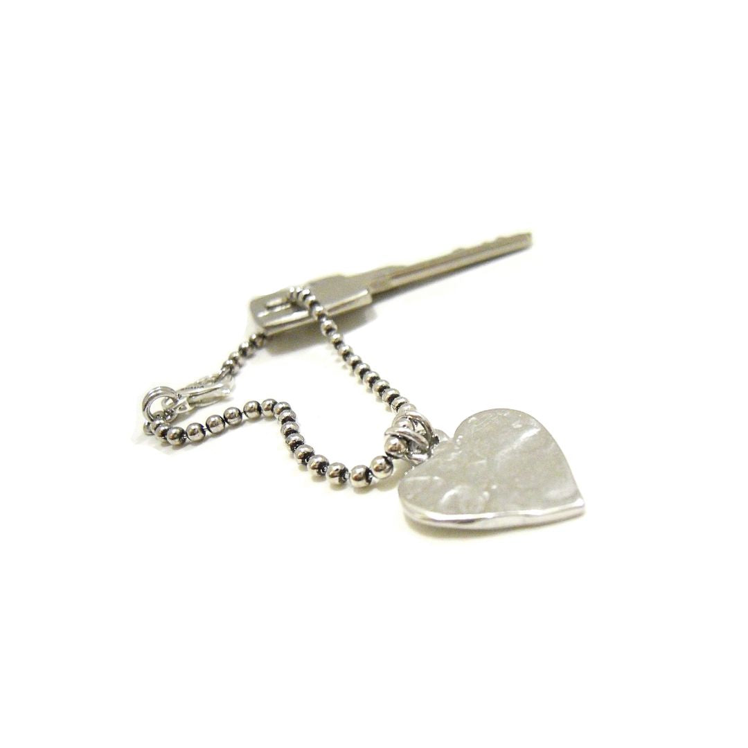 Hammered Heart Keychain - PC4