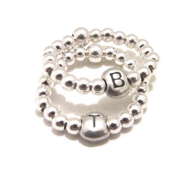 Anello elastico letterina - SPAN36 - Spadarella Gioielli