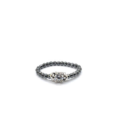 Anello solitario con zircone - SPAN59