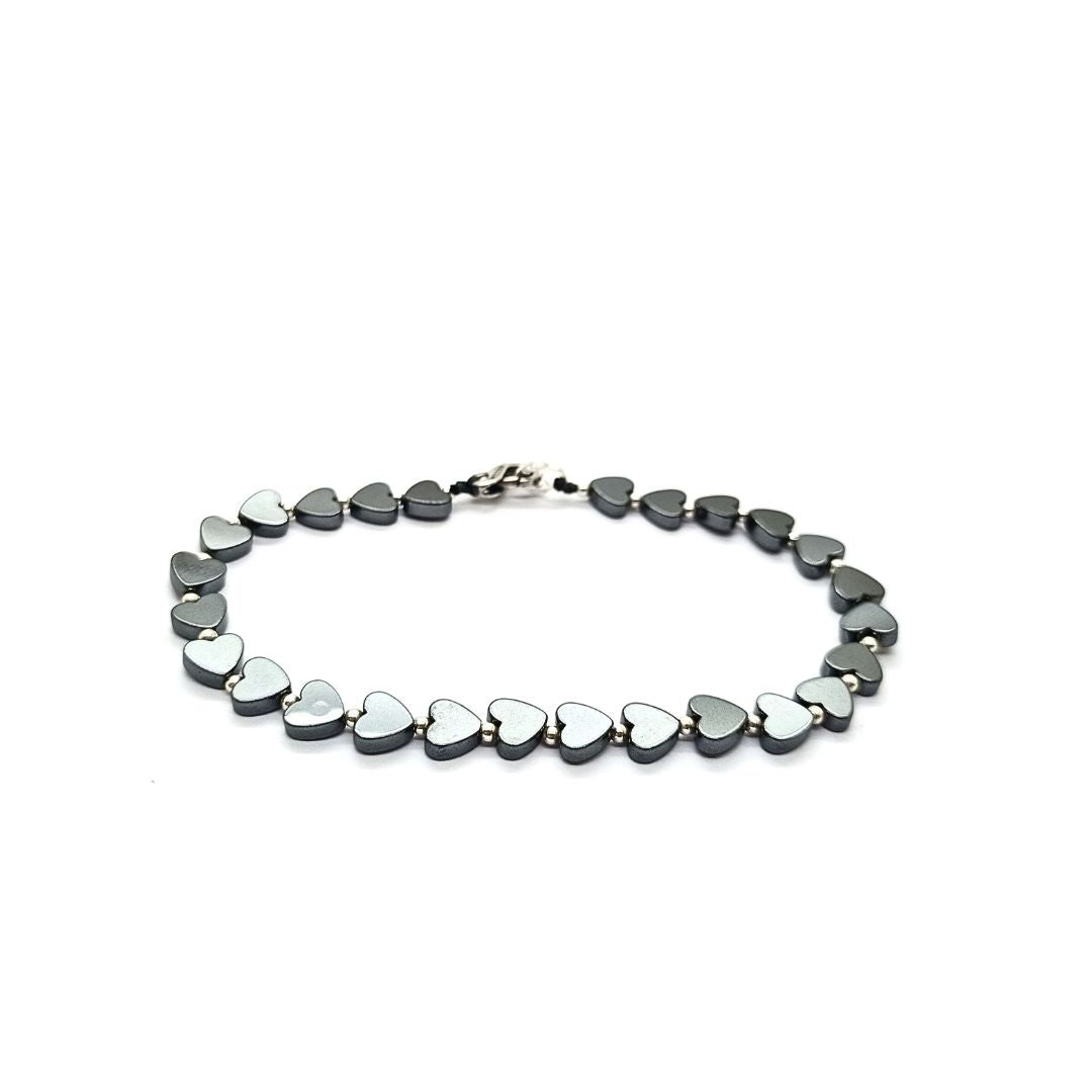 Bracciale spadino cuori ematite - SPBR245