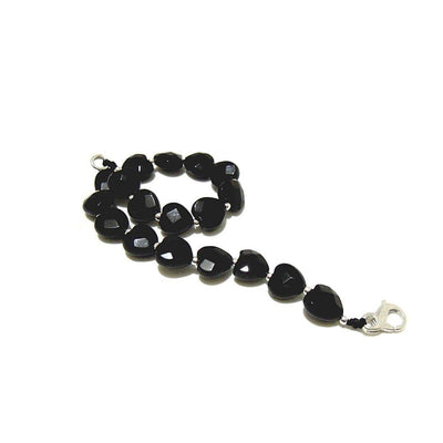 Bracciale spadino cuori onice - SPBR264 - Spadarella Gioielli