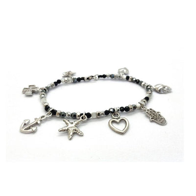 Bracciale spadino pietre con pendenti - SPBR603 - Spadarella Gioielli